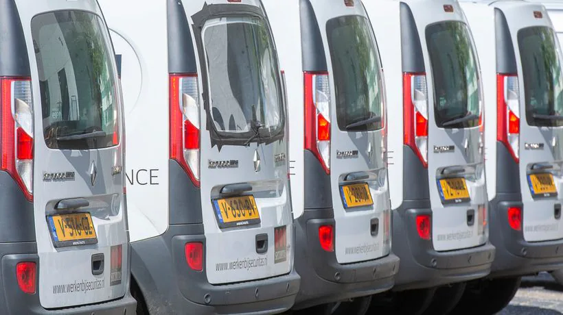 A fleet of commercial vans ready for valeting