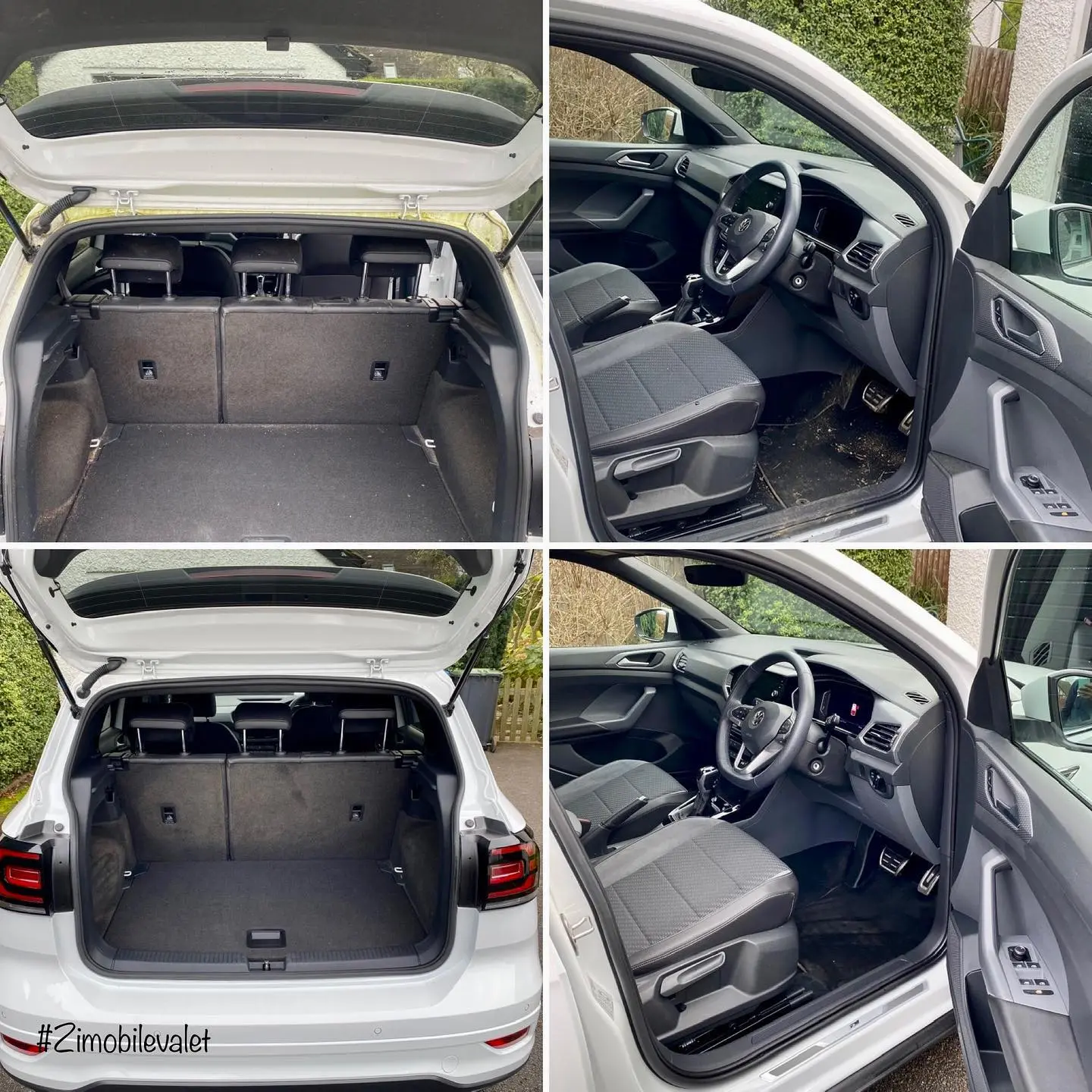VW T-Cross interior and boot before and after full valet
